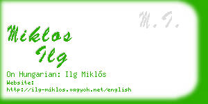 miklos ilg business card